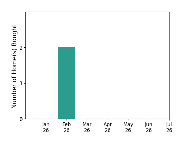 Bar chart of total home sales by Reema Kumar over the past 12 months