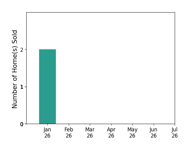 Bar chart of total home sales by Watson Gan over the past 12 months