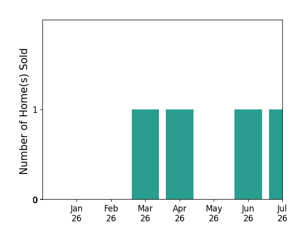 Bar chart of total home sales by Robin Zacha over the past 12 months