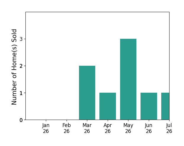 Bar chart of total home sales by Irina Moldavskaya over the past 12 months
