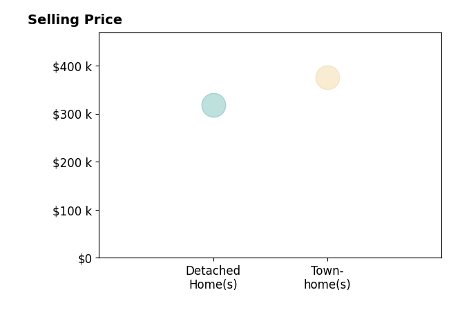 Elizabeth Kana's sold homes include detached homes at $318K, townhomes at $375K.