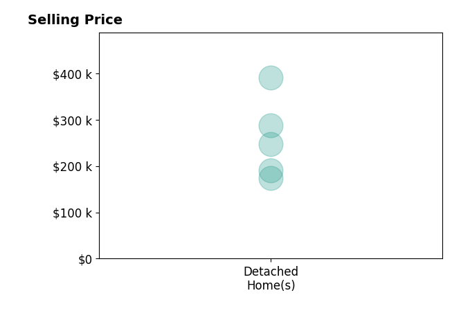 Shelly Nitz's sold homes include detached homes from $174K to $390K.