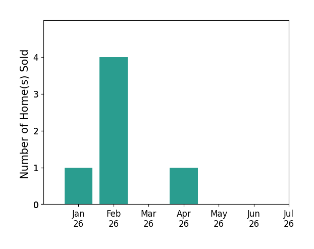 Bar chart of total home sales by Non Member over the past 12 months