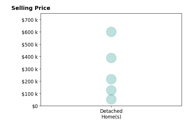 Julie Richardson's sold homes include detached homes from $55K to $600K.