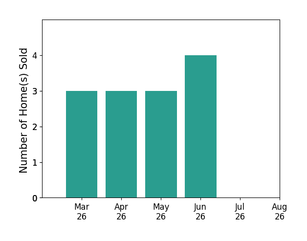 Amber Castles sold 3 homes in March 2026, 3 homes in April 2026, 3 homes in May 2026, 4 homes in June 2026, for a total of 13 homes.