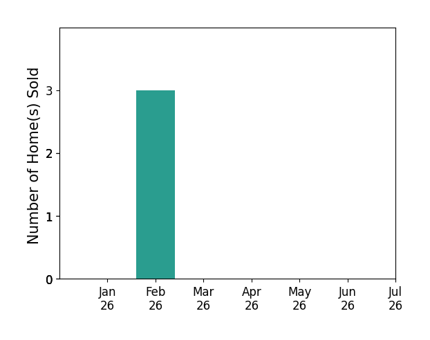 Bar chart of total home sales by Dustin Morris over the past 12 months