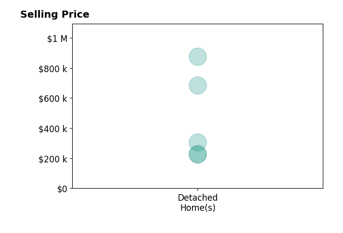 Sally Crist's sold homes include detached homes from $225K to $875K.