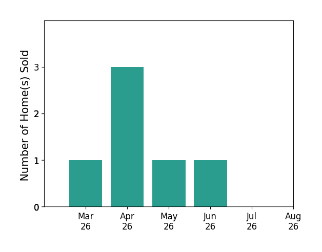 NICOLE LEWIS sold 1 home in March 2026, 3 homes in April 2026, 1 home in May 2026, 1 home in June 2026, for a total of 6 homes.