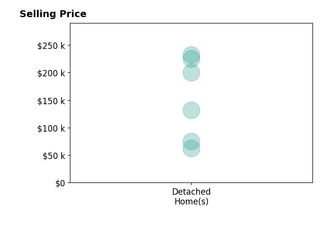 Nikki Blodgett's sold homes include detached homes from $62K to $232K.