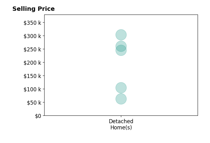 Kay Zabivnik's sold homes include detached homes from $63K to $303K.