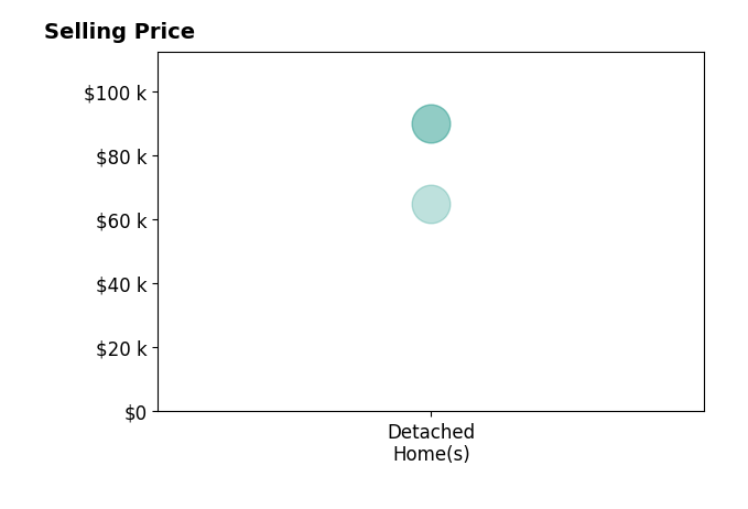 Krishna Boone's sold homes include detached homes from $65K to $90K.