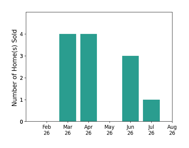 Patricia Rand sold 4 homes in March 2026, 4 homes in April 2026, 3 homes in June 2026, 1 home in July 2026, for a total of 12 homes.