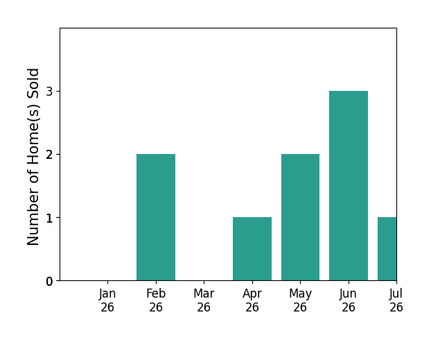 Bar chart of total home sales by Ethan Morrison over the past 12 months