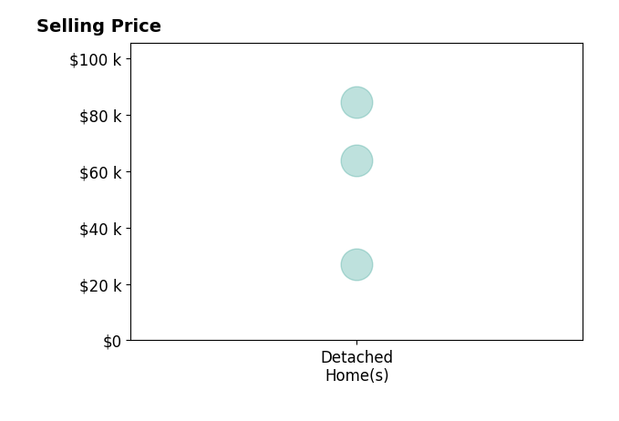 Betty Minor's sold homes include detached homes from $27K to $84K.