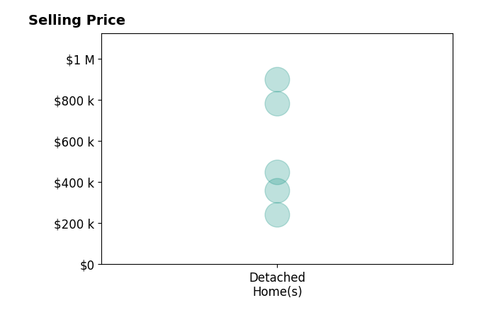Bobbi Lepi's sold homes include detached homes from $243K to $900K.
