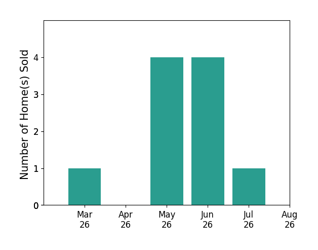 Momo Hlaing sold 1 home in March 2026, 4 homes in May 2026, 4 homes in June 2026, for a total of 9 homes.