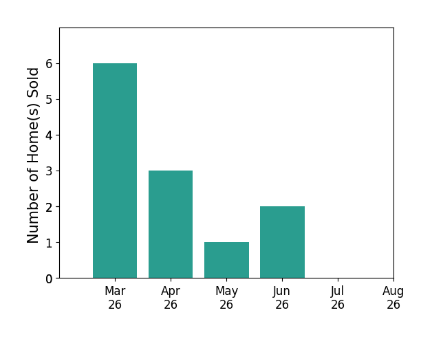 Micki MacNaughton sold 6 homes in March 2026, 3 homes in April 2026, 1 home in May 2026, 2 homes in June 2026, for a total of 12 homes.