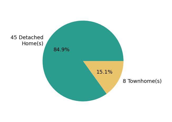 Pie chart showing home sales by property type for Richard Selikoff