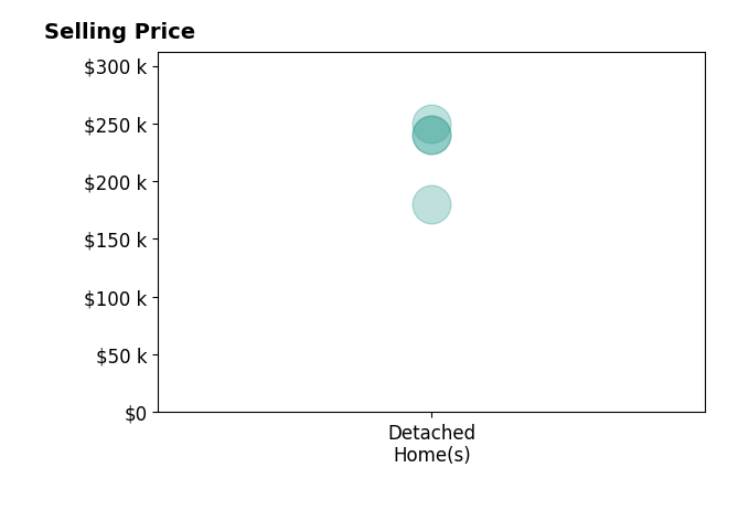 Jet Williams's sold homes include detached homes from $180K to $250K.