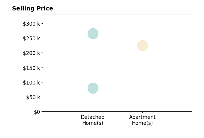 Joan Hinterschied's sold homes include detached homes from $80K to $265K, apartment homes at $225K.