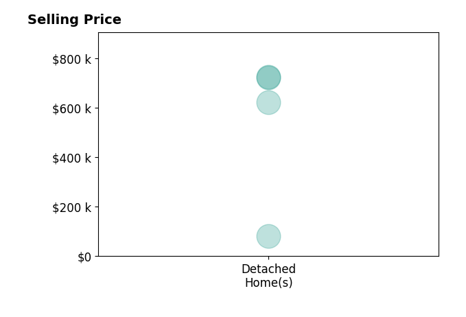 Julie Schrader's sold homes include detached homes from $82K to $725K.