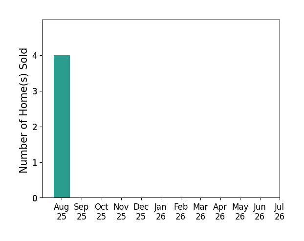 Bar chart of total home sales by Benjamin Goldstein over the past 12 months