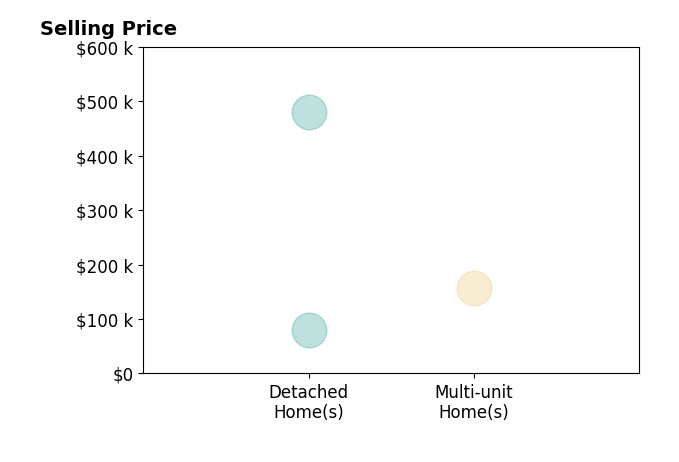 Lary Jameyson's sold homes include detached homes from $80K to $480K, multi-unit homes at $158K.