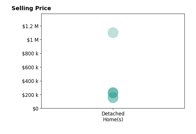 Patricia Bulinski's sold homes include detached homes from $155K to $1.1M.