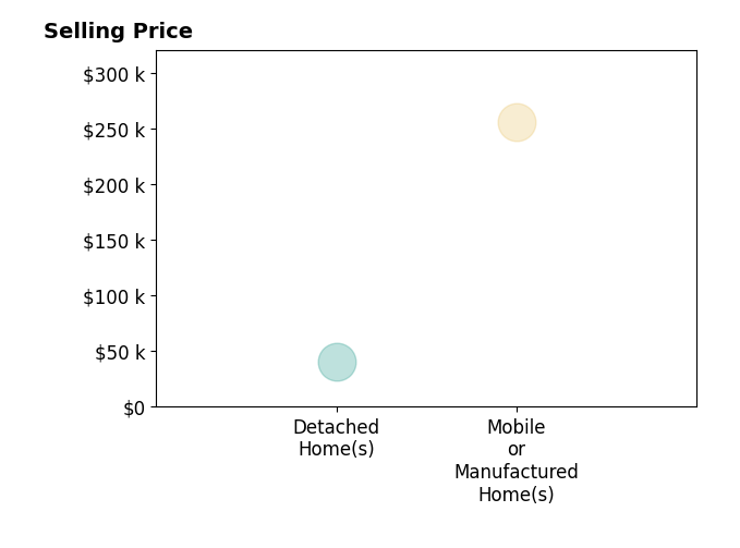 Ann M Bennett's sold homes include mobile or manufactured homes at $256K, detached homes at $40K.