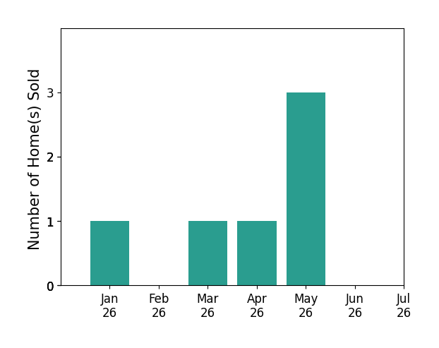 Bar chart of total home sales by Lisa Ruiz over the past 12 months