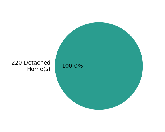 Pie chart showing home sales by property type for Michelle Nguyen