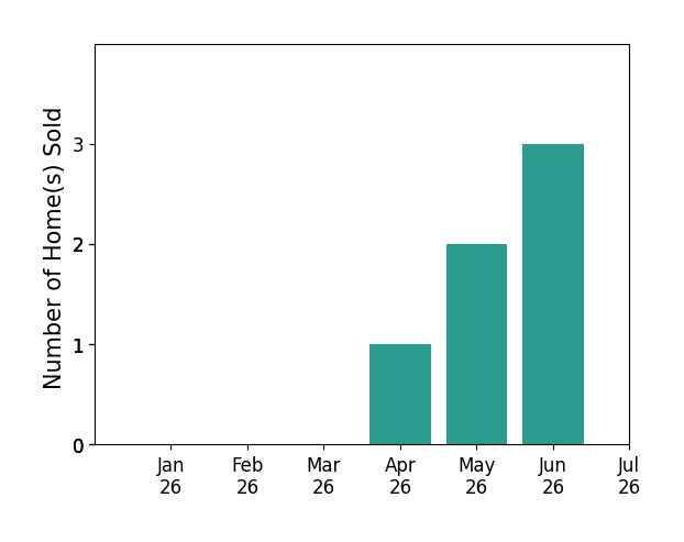 Bar chart of total home sales by Ana Aizenstat over the past 12 months