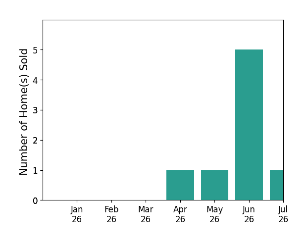 Bar chart of total home sales by Erich Schaller over the past 12 months