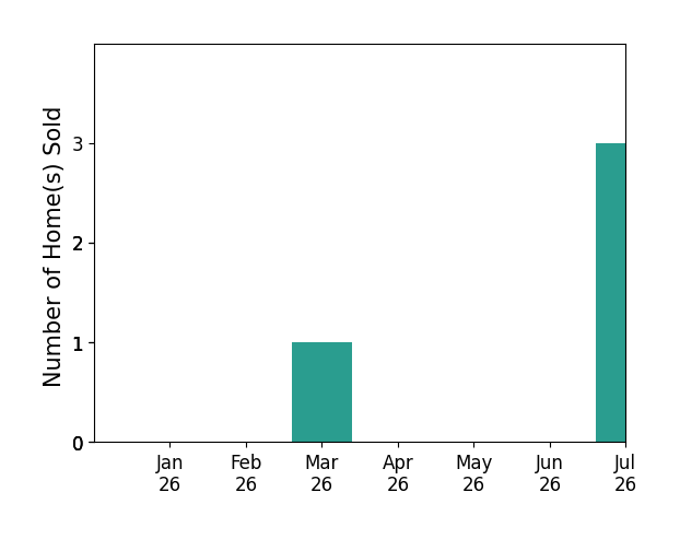 Bar chart of total home sales by Eduardo Vasquez over the past 12 months