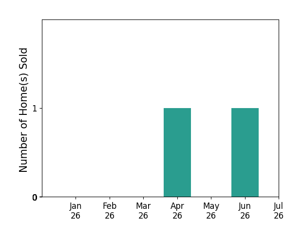 Bar chart of total home sales by Ellen Gvili over the past 12 months