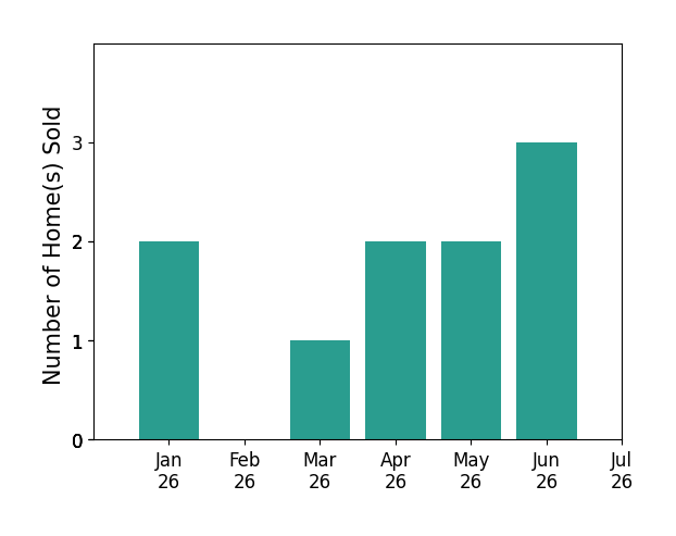 Bar chart of total home sales by Todd Riccio over the past 12 months