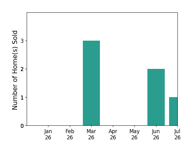 Bar chart of total home sales by Chris Truong over the past 12 months