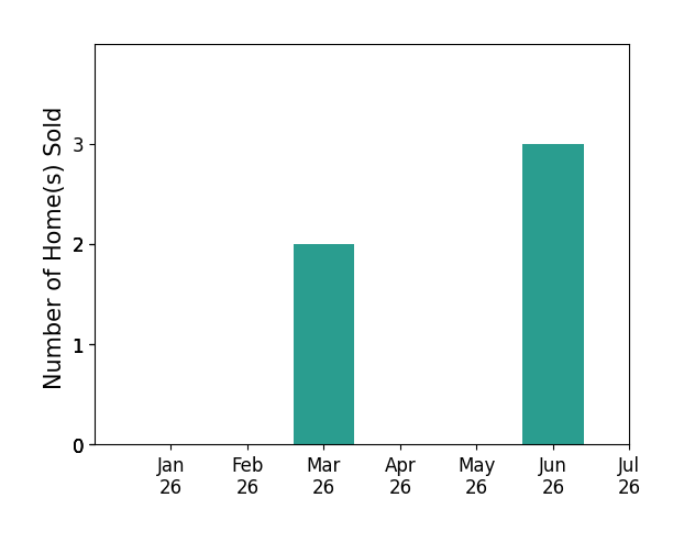 Bar chart of total home sales by David Steinberg over the past 12 months