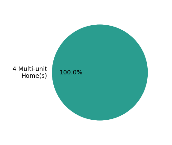 Pie chart showing home sales by property type for Ian Hollinger