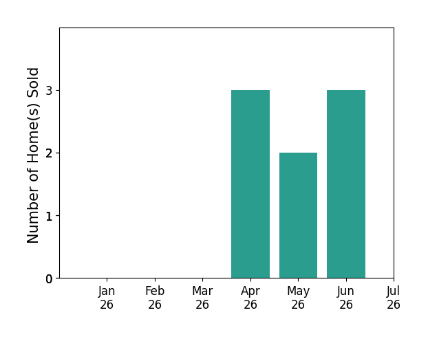 Bar chart of total home sales by David Marder over the past 12 months