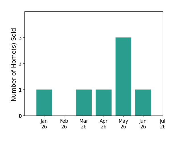 Bar chart of total home sales by Filip Niculete over the past 12 months